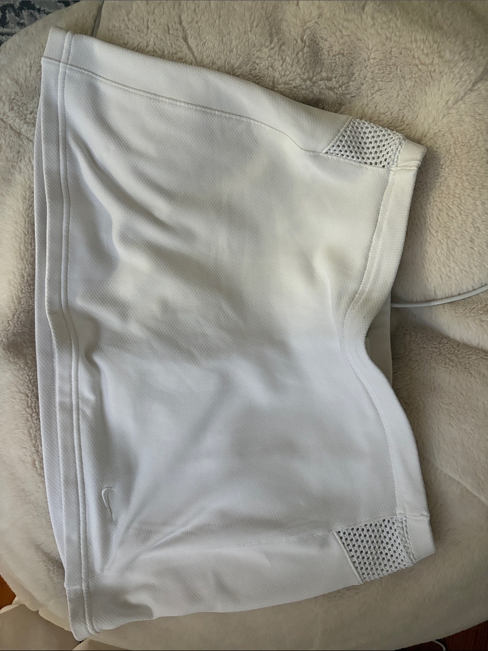 White Athletic Skort with Subtle Logo
